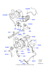 8510016 - Land Rover Gasket-oil drain pipe turbocharger
