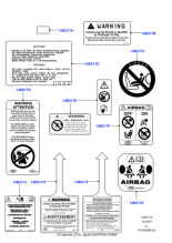 BAC000691 - Land Rover Label - Warning - Airbag
