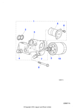 AJ810289 - Jaguar Oil filter head