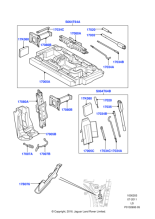 ANR5293 - Land Rover Chock-spare wheel stowage
