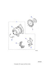 605410J - Jaguar Alternator cooling fan