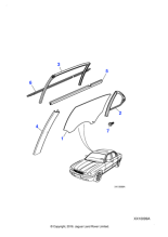 C2C11868 - Jaguar Glass run channel