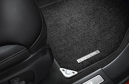 Luxury Carpet Mat Set with Ingot Branding - Ebony, LHD