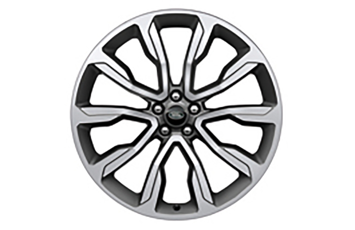 Alloy Wheel - 22" Style 1051, 10 spoke, Diamond Turned with Satin Technical Grey finish