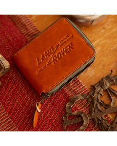 Land Rover Heritage Leather Zip Wallet - Tan