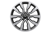 Alloy Wheel - 22" Style 1051, 10 spoke, Diamond Turned with Satin Technical Grey finish
