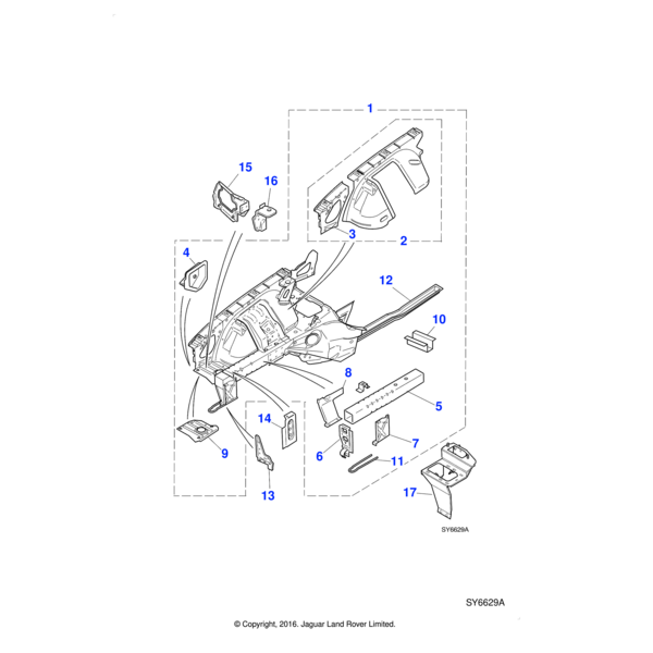 AXX1578 - Jaguar Fender and bumper mounting bracket