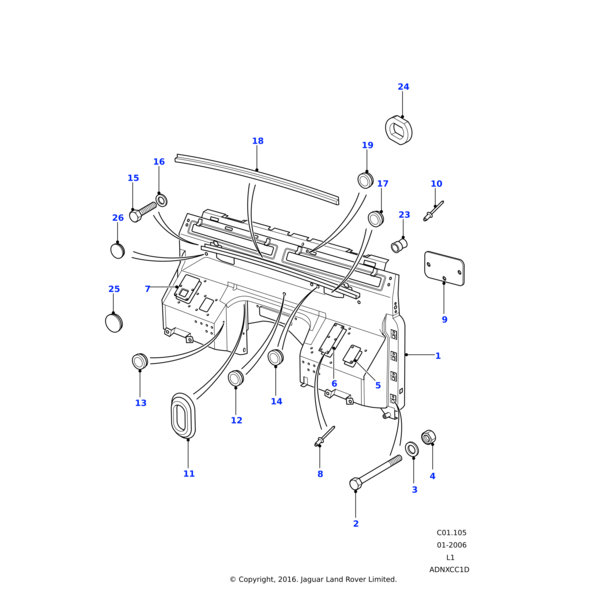 14A7081 - Land Rover Grommet