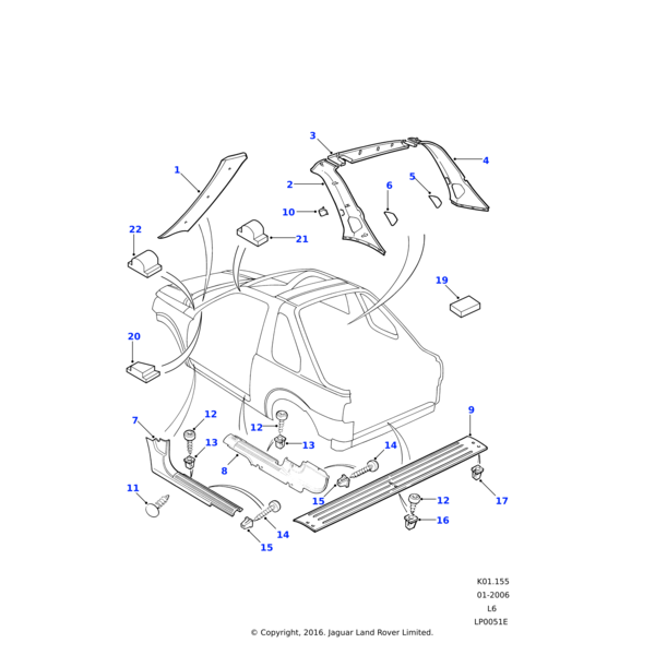 AFU4203LOY - Land Rover Clip-trim retention