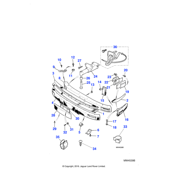 AA610051 - Jaguar Flanged head screw