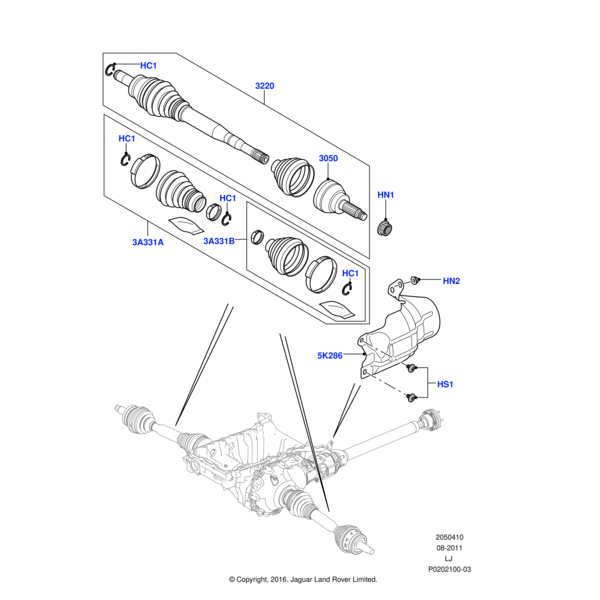 FN106047L - Land Rover Nut-flange