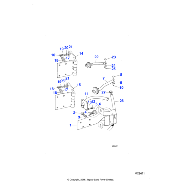 11924 - Jaguar Door hinge