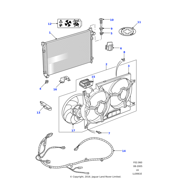 ABU490460 - Land Rover Bracket assembly-radiator upper mounting