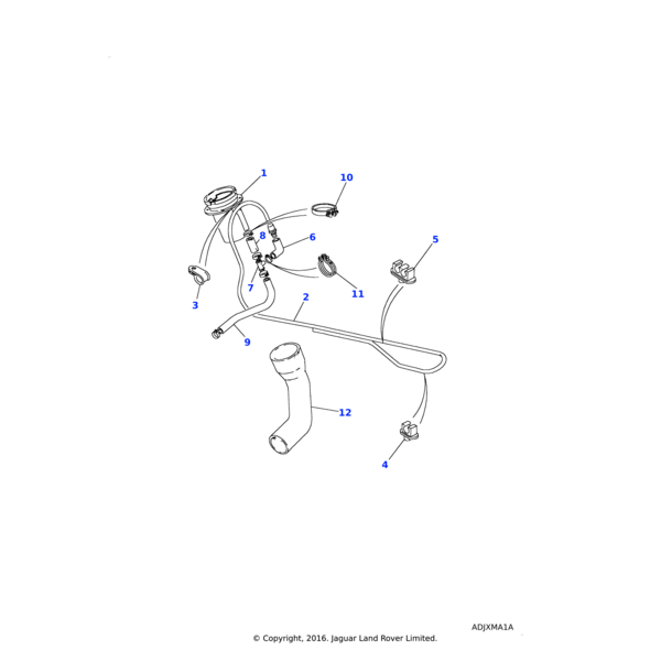 565656 - Land Rover Clip-hose-double wire