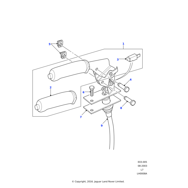 ANR2215 - Land Rover Cable assembly handbrake