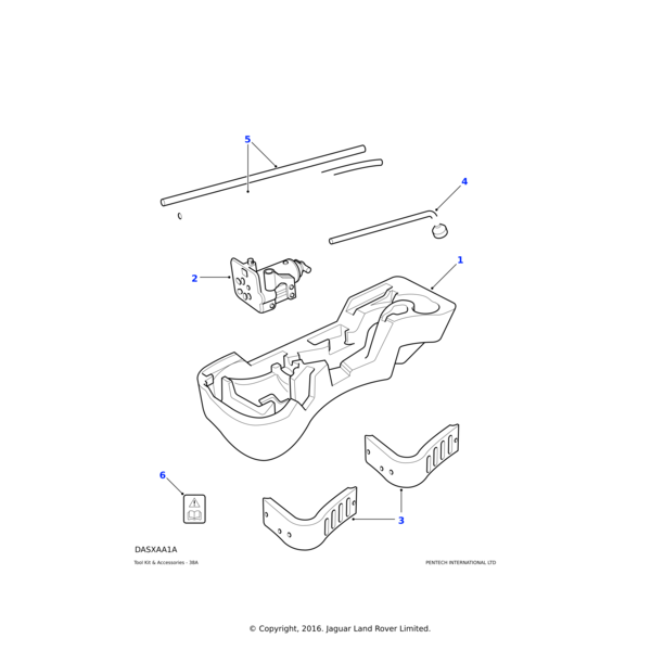 ANR3472 - Land Rover Moulding-spare wheel compartment tool/jack stowage