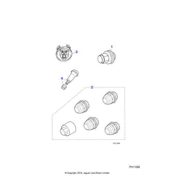 C2D12326 - Jaguar Road wheel badge