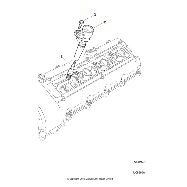 AJ810445 - Jaguar On plug ignition coil