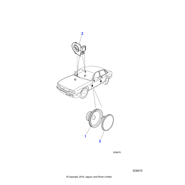 GNC1258AA - Jaguar Door speaker grille