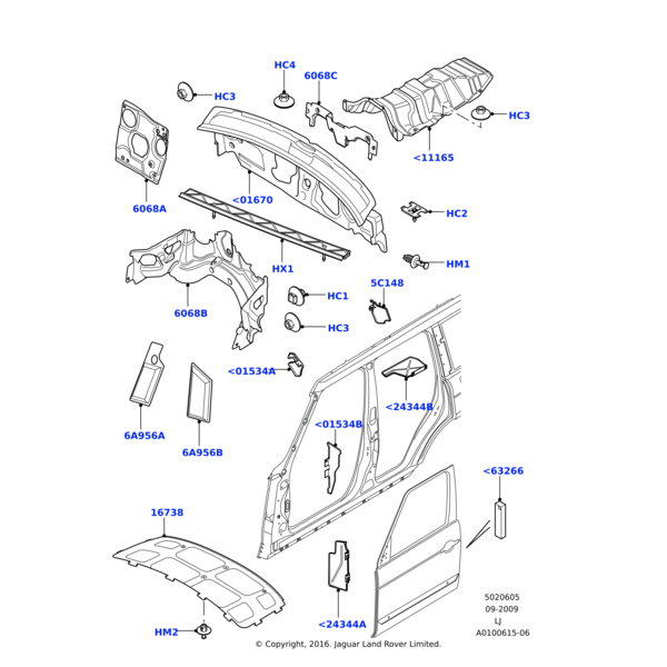 EYQ100130 - Land Rover Rivet - Plastic