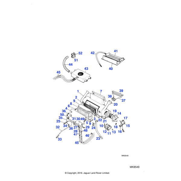 606582 - Jaguar Heater blower motor