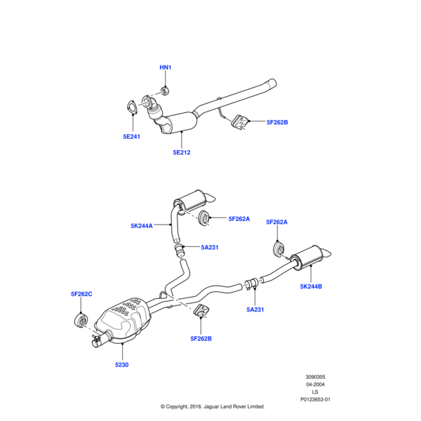 ESR3737 - Land Rover Gasket exhaust system
