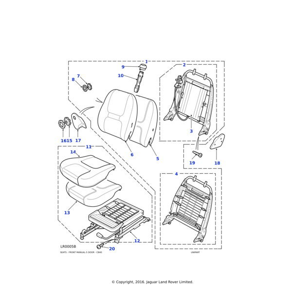 AWR1953 - Land Rover Foam-squab