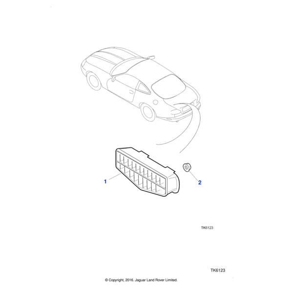 AGU2436J - Jaguar Plastic push on nut