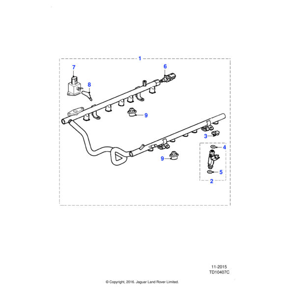 AJ82532 - Jaguar Fuel injector