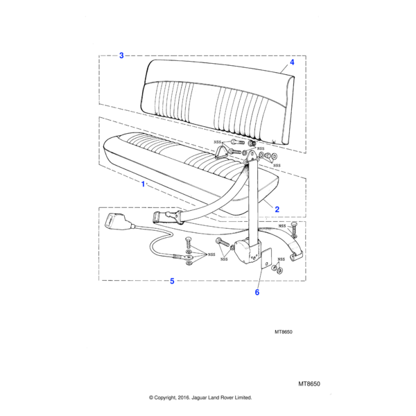 BAC9337 - Jaguar Seatbelt
