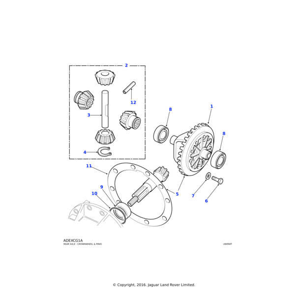 599945 - Land Rover Cross shaft differential