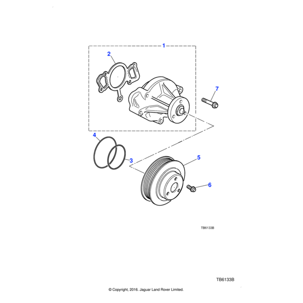 AJ83873 - Jaguar Water pump pulley
