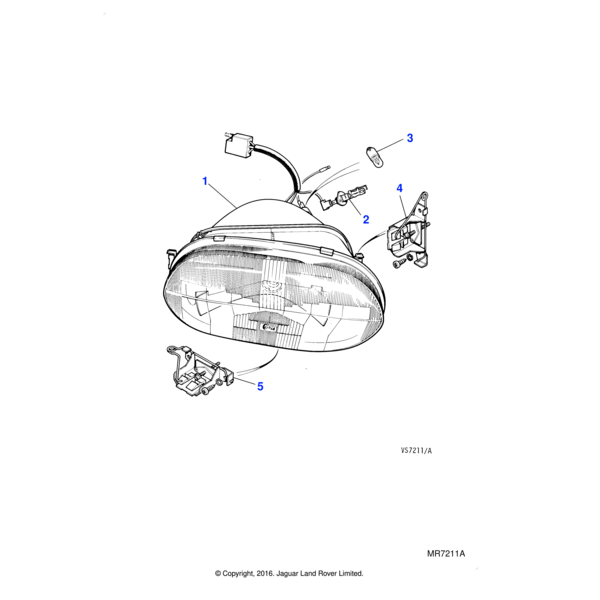 AAU1312 - Jaguar Headlamp mounting bracket