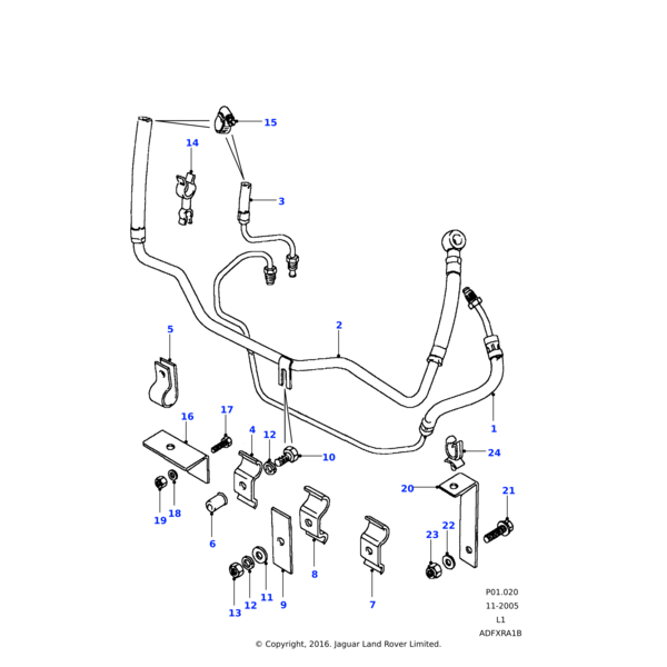 ADU9081L - Land Rover Clip-swivel