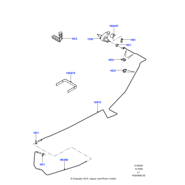 KTH100000 - Land Rover Rubbing strip-spare wheel retention