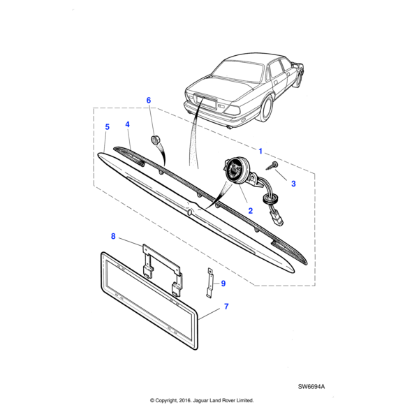 C2A1451 - Jaguar Number plate surround