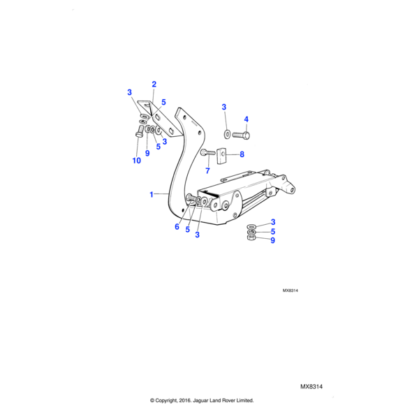 12082 - Jaguar Hinge bracket