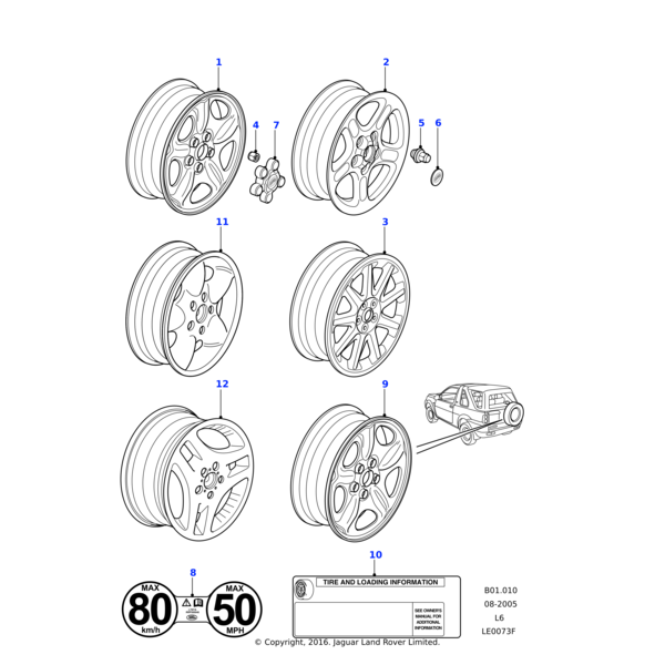 ANR3973 - Land Rover Wheel - Steel