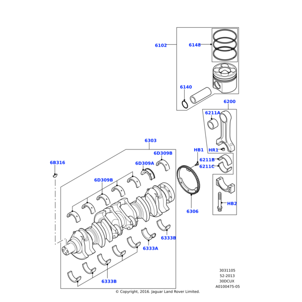 8510281 - Land Rover Bearing-half big end connecting rod