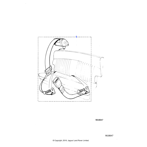 BAC9340 - Jaguar Seatbelt buckle