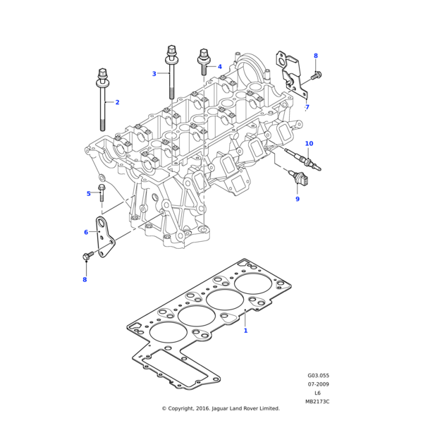 8510018 - Land Rover Gasket-Cylinder Head