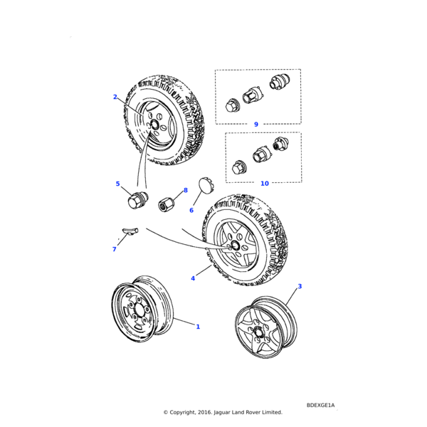 13H8329L - Land Rover Weight-balance-clip on road wheels