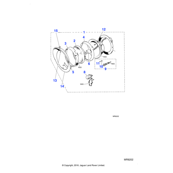 520403J - Jaguar Headlamp trimmer screw kit