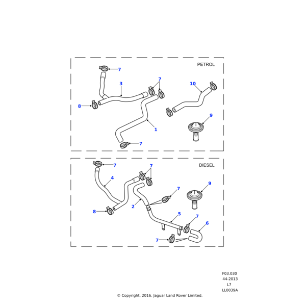 AWR2725 - Land Rover Clip-Hose