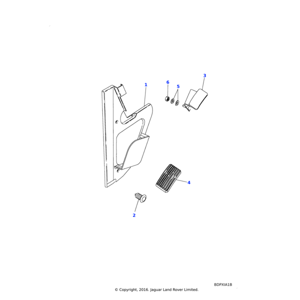 592840 - Land Rover Pad-pedal lever accelerator