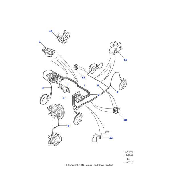 ADU6075L - Land Rover Clip-brake pipe double