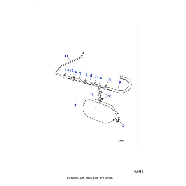 37H8363 - Jaguar Brake hose
