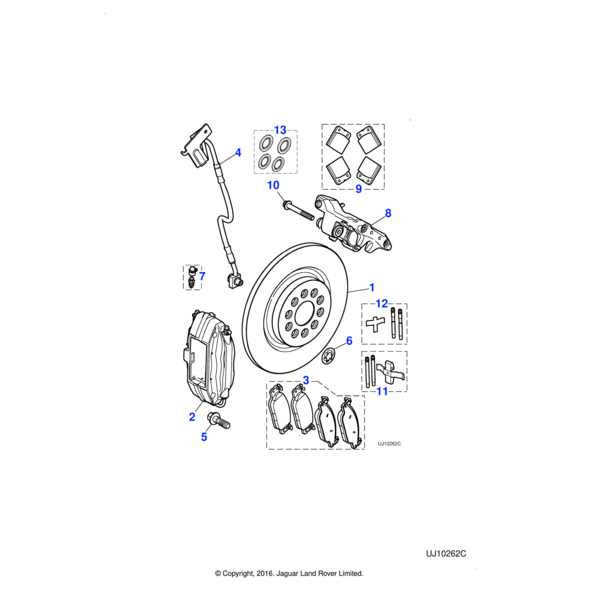 C2C11643 - Jaguar Brake caliper