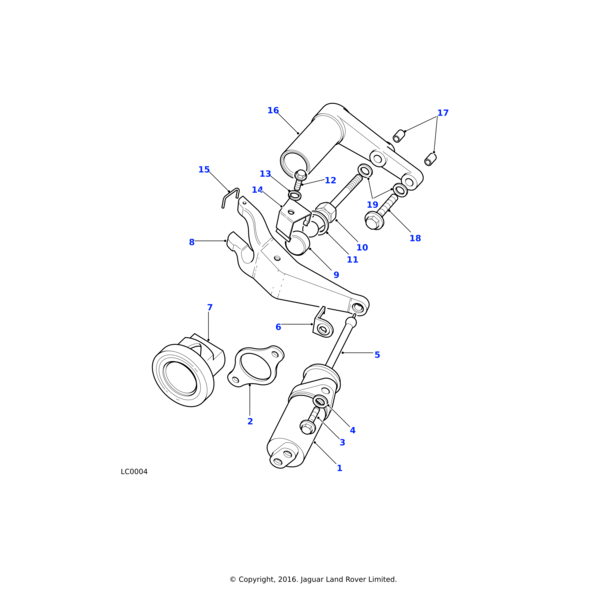 571163 - Land Rover Clip-clutch release-pivot post