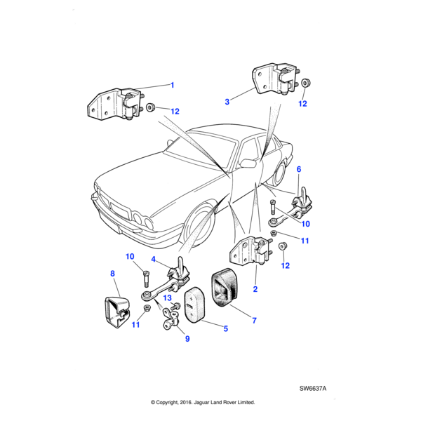 AXX1684 - Jaguar Door hinge